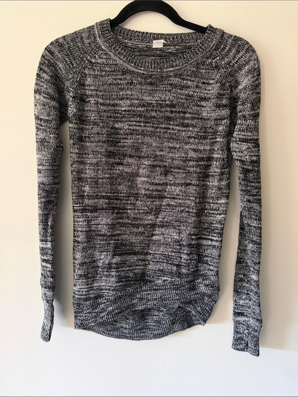 Ivivva Black & White Marled Crewneck Sweater